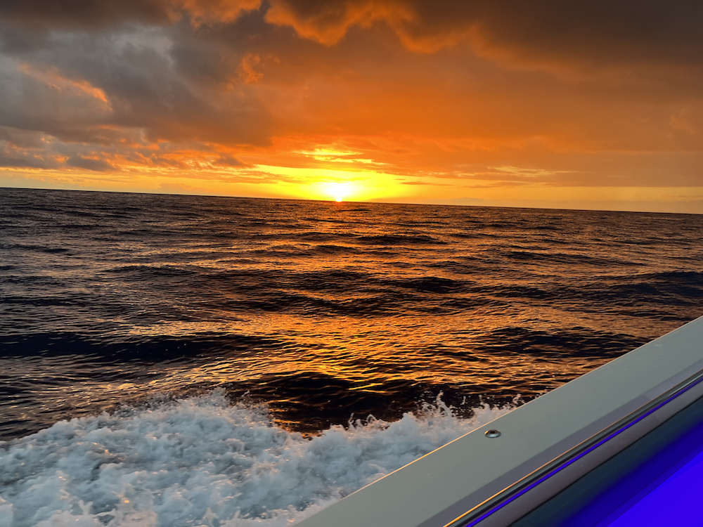 sunset cruise in Kona, Hawaii